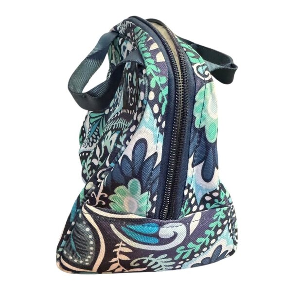 Vera Bradley Floral Paisley Lunch Bag With Zipper Closure‎ & Handles - Picture 2 of 6
